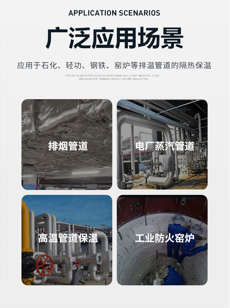 硅酸鋁卷棉防火包裹應(yīng)用場(chǎng)景