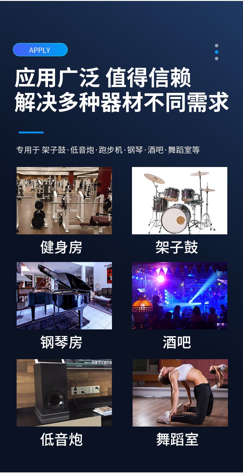 減震隔音墊應用范圍